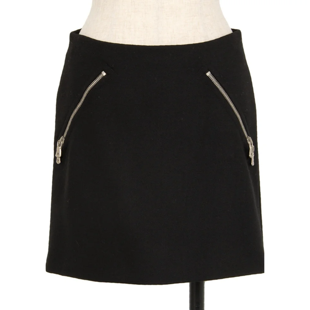 Dolce Gabbana Wool Blend Mini Skirt Leopard Black US 4